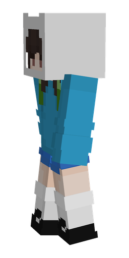 Blue skin: body, left side render