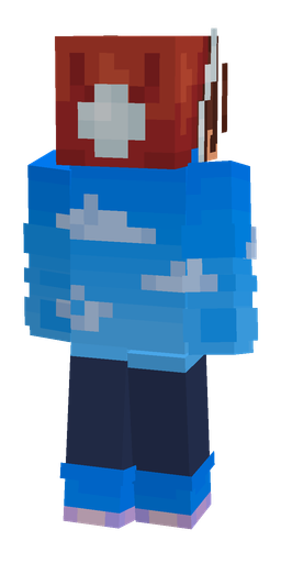 Blue skin: body, back render