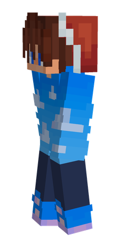 Blue skin: body, left side render