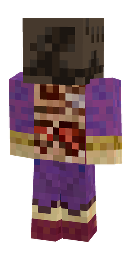 Black skin: body, back render