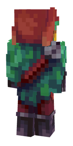 Blue skin: body, back render