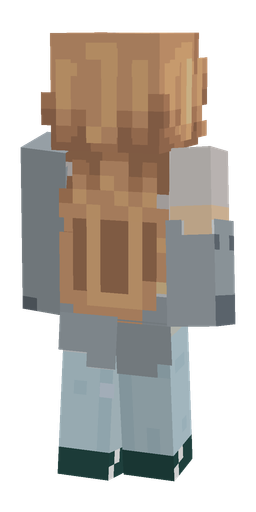 Blue skin: body, back render
