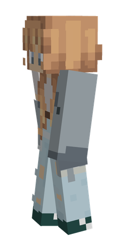 Blue skin: body, left side render