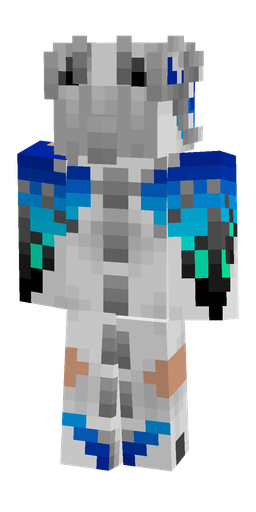 Blue skin: body, back render