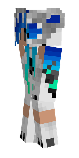 Blue skin: body, left side render