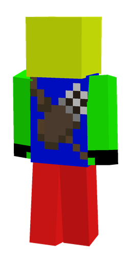 Blue skin: body, back render