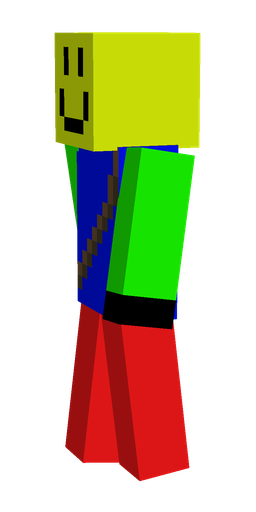 Blue skin: body, left side render