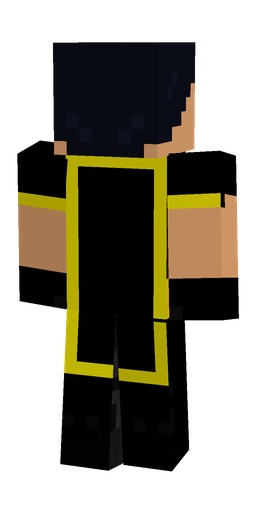 Black skin: body, back render