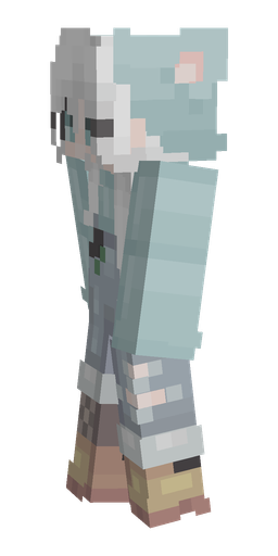 Blue skin: body, left side render