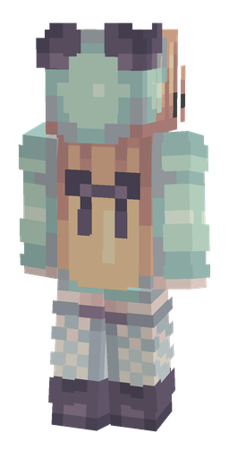 Blue skin: body, back render