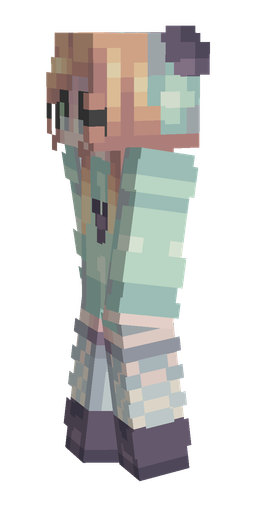 Blue skin: body, left side render