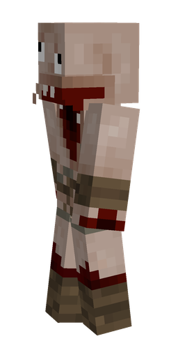 Brown skin: body, left side render
