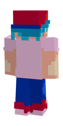 Blue skin: body, back render