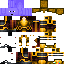 Black skin: raw texture render