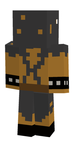 Black skin: body, back render
