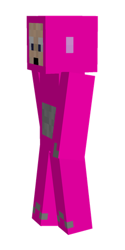 Pink skin: body, left side render