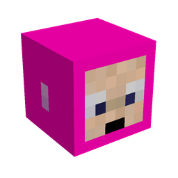 Pink skin: head render