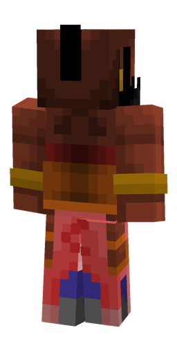 Brown skin: body, back render