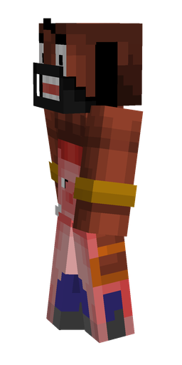 Brown skin: body, left side render