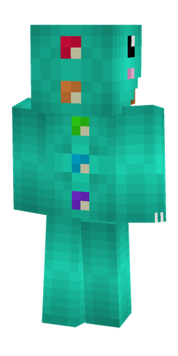 Blue skin: body, back render