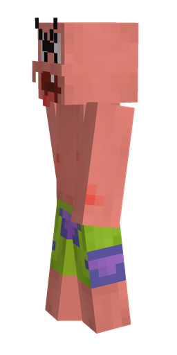 Red skin: body, left side render