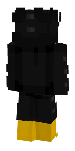 Black skin: body, back render