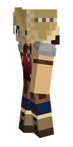Brown skin: body, left side render