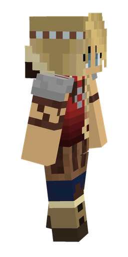 Brown skin: body, right side render