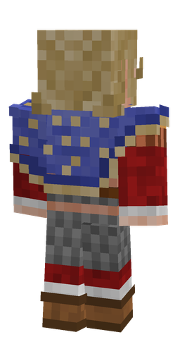 Blue skin: body, back render