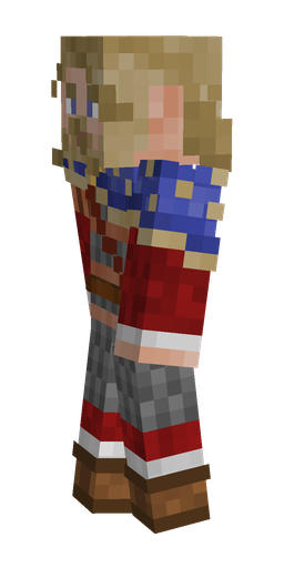 Blue skin: body, left side render