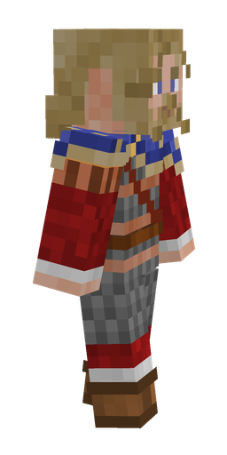 Blue skin: body, right side render