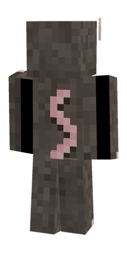 Black skin: body, back render