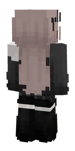 Black skin: body, back render