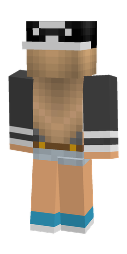 Black skin: body, back render