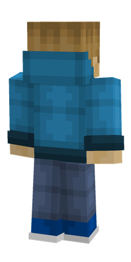 Blue skin: body, back render