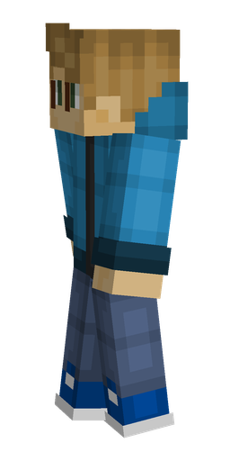 Blue skin: body, left side render