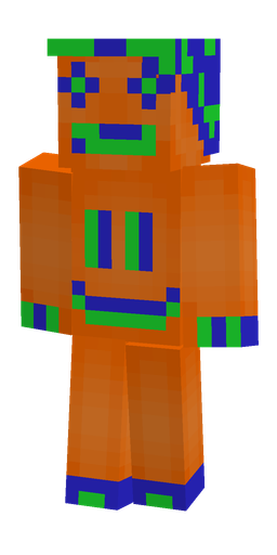 Blue skin: body, front render