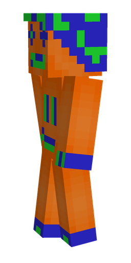 Blue skin: body, left side render