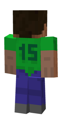 Blue skin: body, back render
