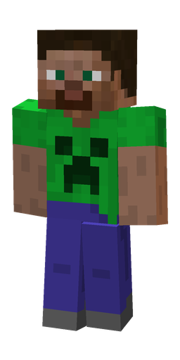 Blue skin: body, front render