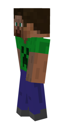 Blue skin: body, left side render