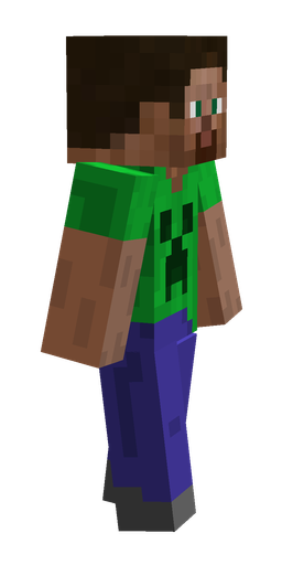 Blue skin: body, right side render