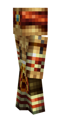 Brown skin: body, left side render