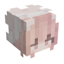 Pink skin: head render