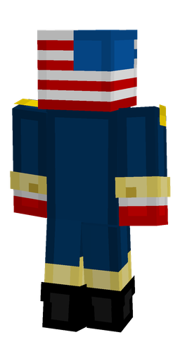 Blue skin: body, back render