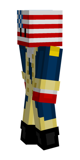 Blue skin: body, left side render
