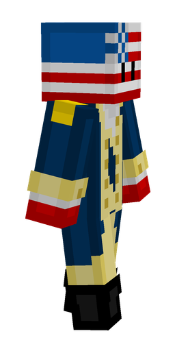 Blue skin: body, right side render