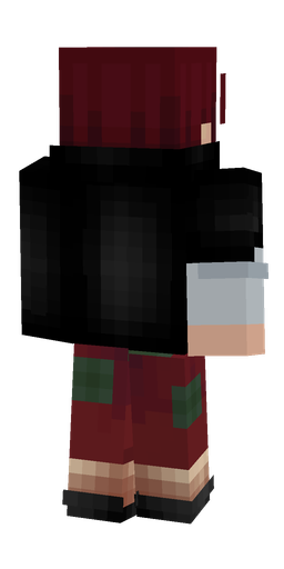 Black skin: body, back render