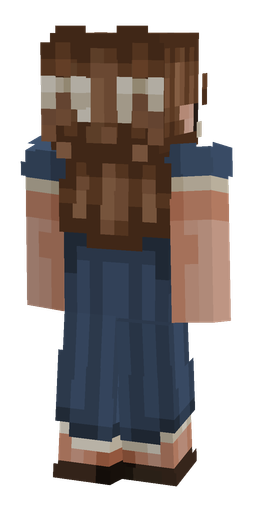 Blue skin: body, back render