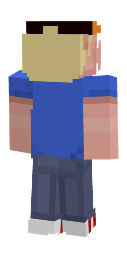 Blue skin: body, back render